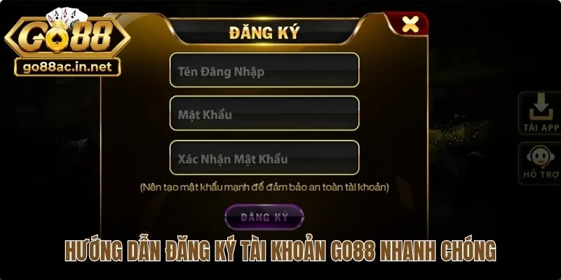 Hướng dẫn đăng ký tài khoản Go88 nhanh chóng, đảm bảo an toàn