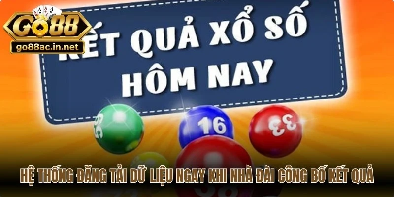 Hệ thống thường đăng tải dữ liệu ngay khi nhà đài công bố kết quả